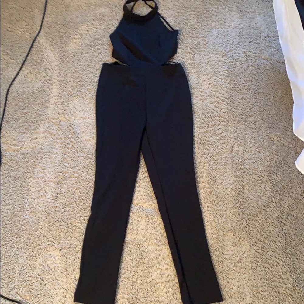 Black Backless Jumpsuit